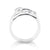 Sterling silver ring with 3mm and 6mm white Zirconia on several bands by Gexist®