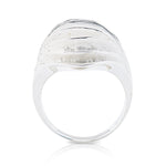 Sterling silver ring with a wave effect by Gexist®