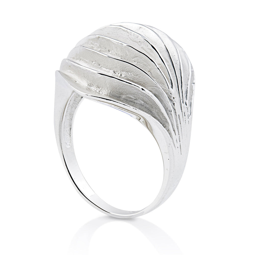 Bague en Argent Sterling, avec un effet de vagues