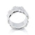 Sterling silver ring with geometric shapes in different finishes by Gexist®