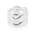 Sterling silver ring with mesh-effect intertwined wires by Gexist®