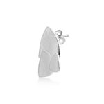 Stud earrings in Sterling Silver finish that combines a soft satin finish by Gexist®