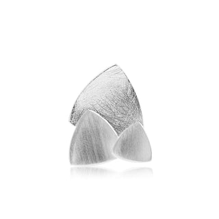Stud earrings in Sterling Silver finish that combines a soft satin finish by Gexist®