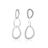 Stud earrings in Sterling Silver with a brushed finish by Gexist®