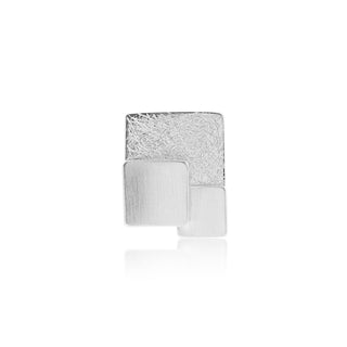 Stud earrings in Sterling Silver with a satin-brushed finish by Gexist®