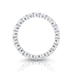 Sublime Sterling Silver Eternity ring adorned with Zircons mounted on claws all around the band by Gexist®