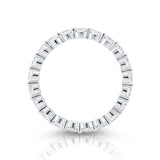 Sublime Sterling Silver Eternity ring adorned with Zircons mounted on claws all around the band by Gexist®