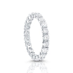Sublime Sterling Silver Eternity ring adorned with Zircons mounted on claws all around the band by Gexist®