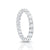 Sublime Sterling Silver Eternity ring adorned with Zircons mounted on claws all around the band by Gexist®