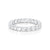 Sublime Sterling Silver Eternity ring adorned with Zircons mounted on claws all around the band by Gexist®