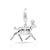 Swiss Edelweiss chamois rhodium-plated silver charm by Gexist®