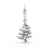 Swiss Edelweiss fir rhodium-plated silver charm by Gexist®