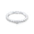 Thin ring made up of small balls in polished Sterling Silver and a small central brilliant (Zircon) by Gexist®