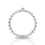 Thin ring made up of small balls in polished Sterling Silver and a small central brilliant (Zircon) by Gexist®