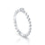 Thin ring made up of small balls in polished Sterling Silver and a small central brilliant (Zircon) by Gexist®