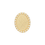 18kt yellow gold plating sterling silver stud earrings with an oval design by Gexist®