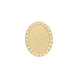 18kt yellow gold plating sterling silver stud earrings with an oval design by Gexist®