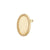 18kt yellow gold plating sterling silver stud earrings with an oval design by Gexist®