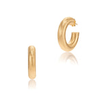 27mm sterling silver creole with raff finish by Gexist®