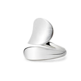 Adjustable sterling silver ring with matt and polished finish by Gexist®