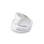 Beautiful ring in solid Sterling Silver with a combination of matt and shiny bands by Gexist®