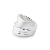 Beautiful ring in solid Sterling Silver with a combination of matt and shiny bands by Gexist®