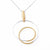 Bicolor Sterling Silver necklace with an elegant shiny and brushed spiral pendant by Gexist®