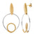 Bicolor Sterling Silver spiral earrings by Gexist®