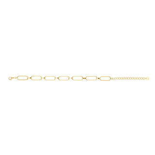 Bracelet in gold plating sterling silver with shiny "rectangle shape" by Gexist®