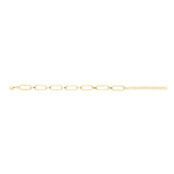 Bracelet in gold plating sterling silver with shiny "rectangle shape" by Gexist®