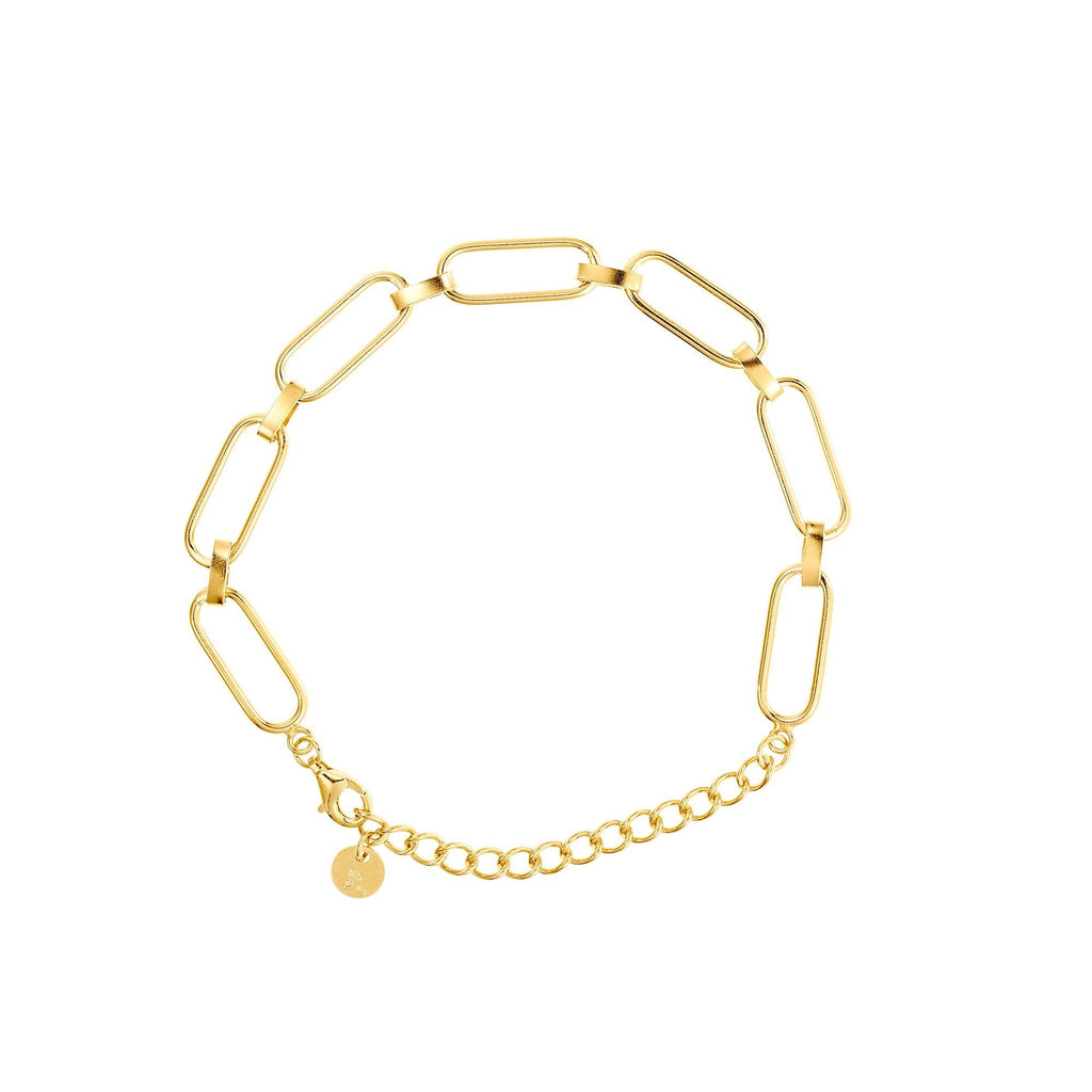 Bracelet in gold plating sterling silver with shiny "rectangle shape" by Gexist®