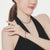 Bracelet with yellow gold plating sterling silver beads and faceted onyx beads by Gexist®
