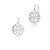 Delicate and detailed round silver dangle earrings by Gexist®