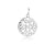 Delicate and detailed round silver dangle earrings by Gexist®