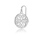 Delicate and detailed round silver dangle earrings by Gexist®