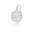 Delicate and detailed round silver dangle earrings by Gexist®