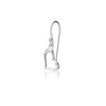 Delicate sterling silver heart shaped earrings by Gexist®