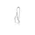 Delicate sterling silver heart shaped earrings by Gexist®