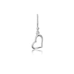 Delicate sterling silver heart shaped earrings by Gexist®