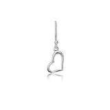 Delicate sterling silver heart shaped earrings by Gexist®