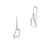 Delicate sterling silver heart shaped earrings by Gexist®
