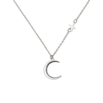 Double necklace in Sterling Silver with a moon and stars by Gexist®