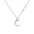 Double necklace in Sterling Silver with a moon and stars by Gexist®