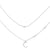 Double necklace in Sterling Silver with a moon and stars by Gexist®
