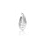 Drop wave earrings in sterling silver by Gexist®