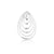 Drop wave pendant in sterling silver by Gexist®