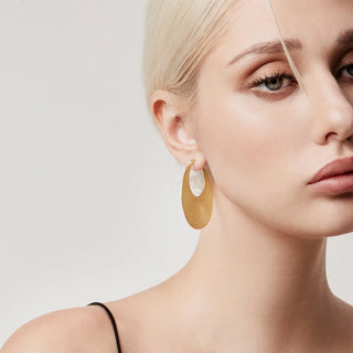 Earrings in Sterling Silver with yellow gold plating in Etruscan style by Gexist®