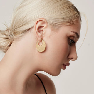 Earrings in Sterling Silver with yellow gold plating in Etruscan style by Gexist®