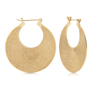 Earrings in Sterling Silver with yellow gold plating in Etruscan style by Gexist®