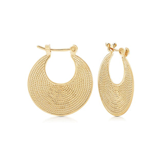 Earrings in Sterling Silver with yellow gold plating in Etruscan style by Gexist®
